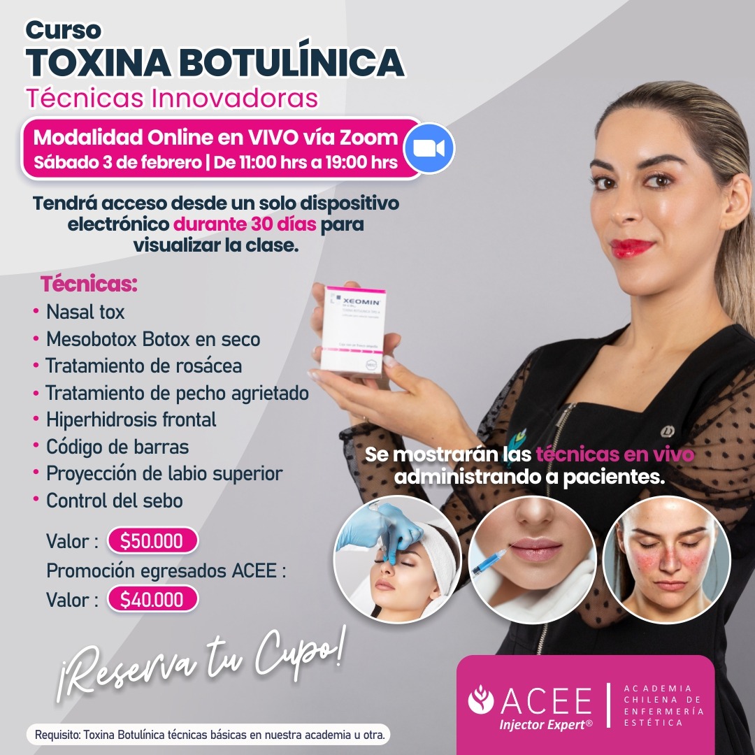 Curso de toxina tecnicas innovadoras Modalidad On-line